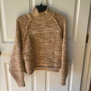 Altar'd State Marled Tan Cowl Neck Sweater